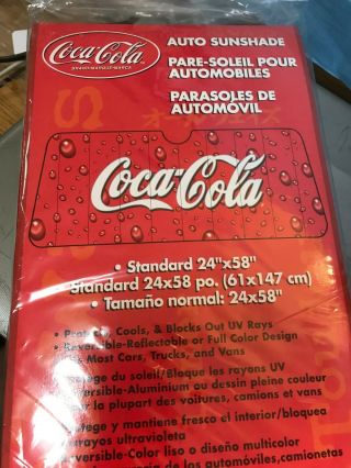 Coca Cola Automobile Sunshade - - 24 " X 58 " - - - - - - - - - - - - - - - - - - - - - - - - - - - - - - - - - - - - - - Rp