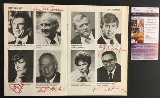 1988 William F Buckley Jr Firing Line Debate Program Autographed 6 Speakers Jsa