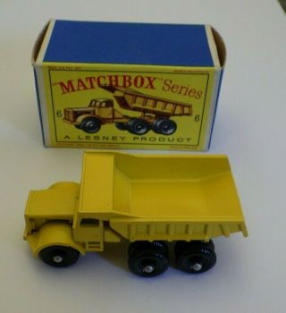 Matchbox Lesney Euclid Quarry Dump Truck 6 A Cn