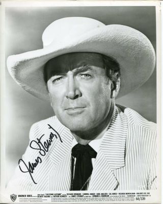 Jimmy James Stewart Cheyenne Autumn Western Rare Signed Autograph Photo R&r