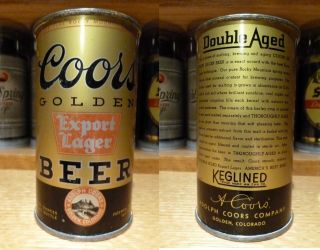 Coors Export Beer " Double Aged " Flat Top Can - Usbc 51 - 16 - Stunner