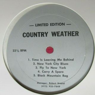 Country Weather S/t Lp Us Demo Acid Rock Holy Grail Never Before