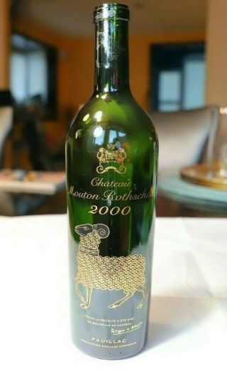Château Mouton Rothschild Pauillac 2000 (empty Wine Bottle)