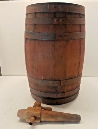 Antique Coca - Cola Syrup Wooden 5 Gallon Barrel w/ Paper Label & Tap 3