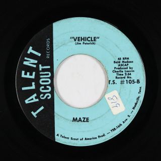 Crossover Soul/funk 45 - Maze - Vehicle/try - Talent Scout - Mp3 - Unknown?