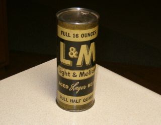 16 Oz.  L&m Flat Top Beer Can.  Maier Brg.  Co.  Los Angeles,  Ca.