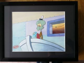 Nickelodeon Spongebob Framed Animation Art Key Master Background Cel Set Up F11