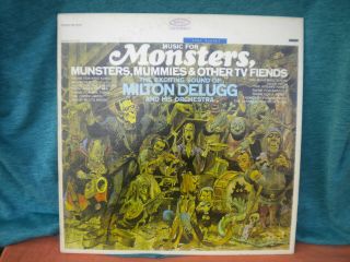 Lp Record Music For Monsters Munsters Mummies & Tv Fiends Milton Delugg Epic