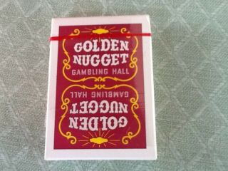 Red Golden Nugget Playing cards Top seal okay - bottom seal torn 2