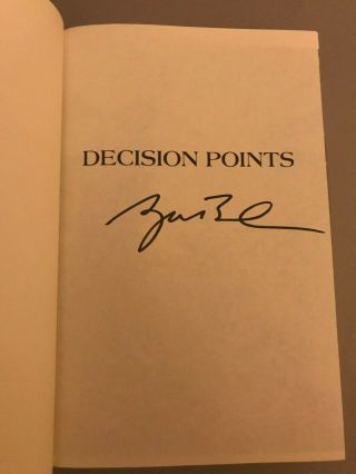 George W.  Bush Signed Decision Points Hardcover Book