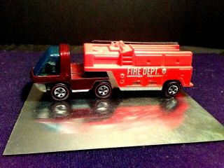Hot Wheels Redline Heavyweights Metallic Red Enamel Fire Truck Near 1969