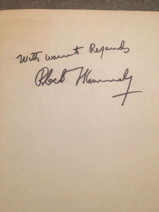 Robert “bobby” Kennedy Signed Book “the Enemy Within” Senator/atty.  General
