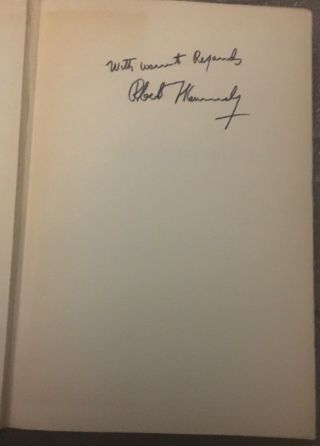 Robert “Bobby” Kennedy Signed Book “The Enemy Within” Senator/Atty.  General 2