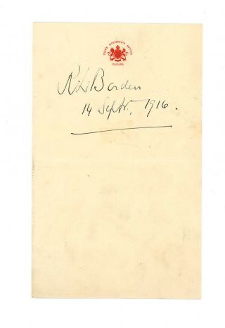 Robert Borden Signed Page Wwi Canada Prime Minister