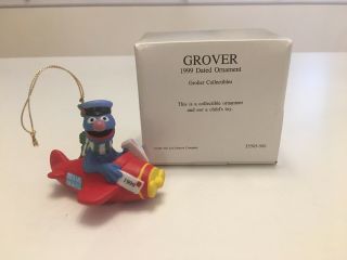 Sesame Street Grover Mail Carrier 1999 Dated Ornament Grolier Jim Henson
