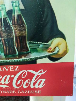 Coca Cola Cardboard Sign Switzerland 50s Rare 4