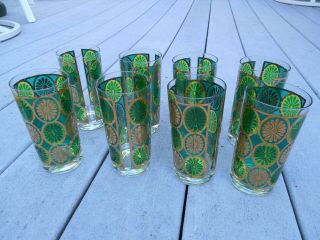 Mid Century Signed Georges Briard Highball Glass Set Of 8 Minty Cond.  3 Day