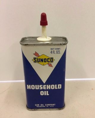 Vintage Sunoco Household Oil Handy Can Gas Pump Advertising 3