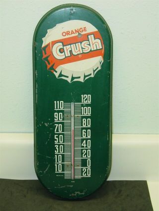 Vintage Advertising Thermometer Orange Crush,  Pop Soda,  Tombstone