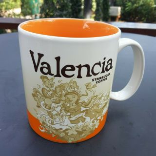 Starbucks City Mug 16 Oz Valencia Series 2016 Spain Discontinued