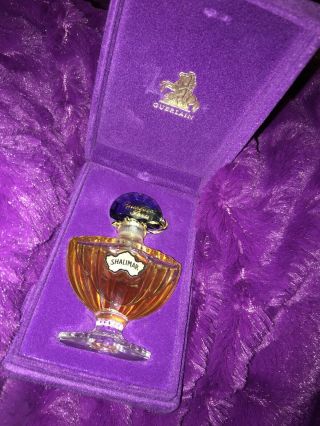 Vintage Guerlain Paris Shalimar Perfume Bottle 30 Ml 1 Fl Oz 3/4 Full
