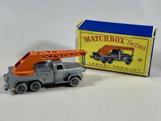 Matchbox Lesney 30 6 - Wheel Crane Truck With Box
