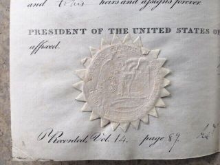 Andrew Jackson Sign Landgrant Dallas Co.  Alabama May 19,  1831 7
