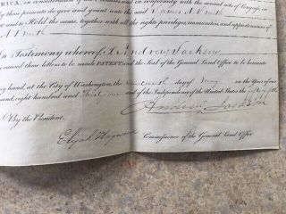 Andrew Jackson Sign Landgrant Dallas Co.  Alabama May 19,  1831 8