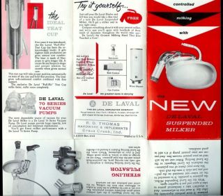 Rare Vintage 1961 De Laval Dairy Milking Machine Brochure Suspended Milker 2