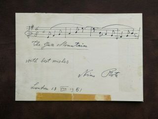 Nino Rota - Italian Composer - Amqs - Film - Autograph Music Quotation - 1951