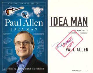 Paul G.  Allen Microsoft Idea Man Autographed Signed Book
