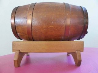 Vintage Coopered Oak Barrel with Tap,  Plug & Stand,  Arizen Limassol,  Cyprus 2