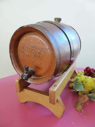 Vintage Coopered Oak Barrel with Tap,  Plug & Stand,  Arizen Limassol,  Cyprus 5