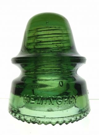 Cd 162 Dark Yellow Green Hemingray No 19 Glass Insulator