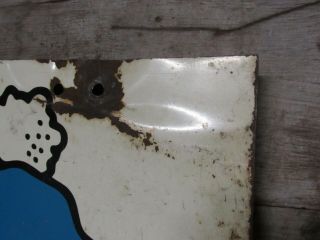 Vintage Double Sided Painted Metal Slush Puppie Sign 6