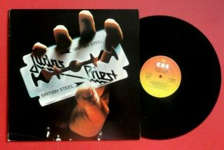 Judas Priest Nm Uk 1st Lp 1980 British Steel A2 B2 Cbs Label Stereo Rock Metal