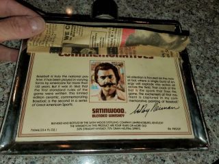 LEROY NEIMAN SIGNED SATIN WOOD WHISKEY DECANTER HAND SIGNED BY LEROY NEIMAN 5