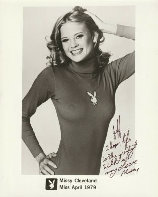 Missy Cleveland Playboy Playmate Signed Autographed 8x10 Bodysuit Promo 04/79