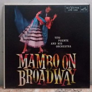 Tito Puente - Lp Mambo On Broadway.  Rare Orig.  1st.  Press.  On Rca 1354 Dg.  - Solid Vg,