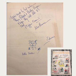 Edwina Dumm & Helen Thomas Autographed Book To Buddy Rodgers & Mary Pickford