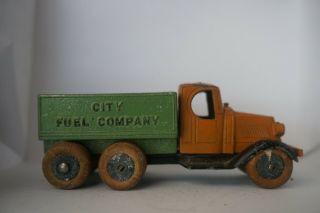1930s Vintage Tootsie Toy Orange & Green Mack Coal Truck Fuel Co No.  804 At48
