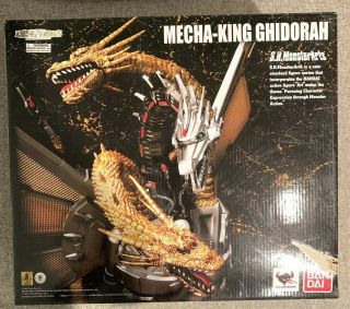 Bandai Sh S.  H.  Monsterarts Mecha King Ghidorah Figure Pre - Owned