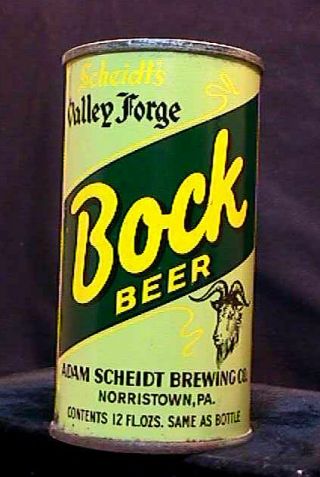 Valley Forge Bock Beer - 1936 - Opening Instructional Flat Top Can - Norristown