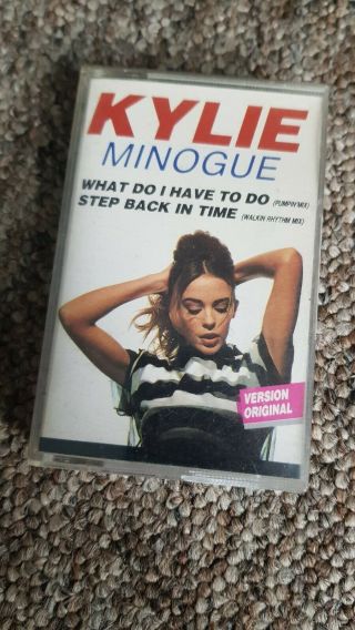 Kylie Minogue Rare What Do I Have To Do & Step Back In Time Cassette Spanish