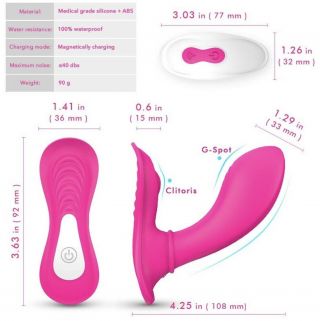 Wearable G Spot Butterfly Vibrator,  Wireless Remote Control Clitoris For Couples