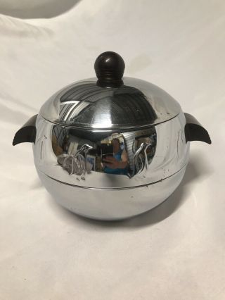 Vintage Penguin Hot Cold Chrome Stainless Steel Server Ice Bucket,  West Bend