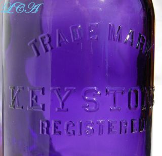 Scarce Keystone Quart Size Fruit Or Canning Jar Deep Lolly Pop Purple Color