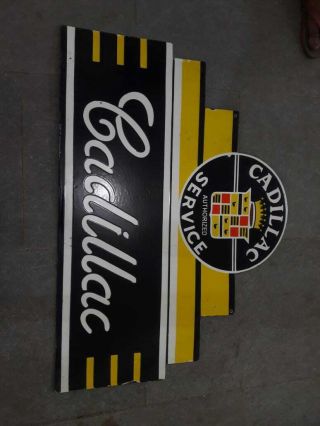Porcelain Cadillac Service Enamel Sign Size 36x24 Inches double sided 2