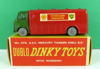 Dublo Dinky Toys A.  E.  C Mercury Shell Bp Tanker 070 (near & Boxed