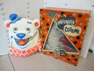 Halloween Mask 1960s Frosty O Bear Gen Mills Cereal Box Costume,  Flicker Eyes
